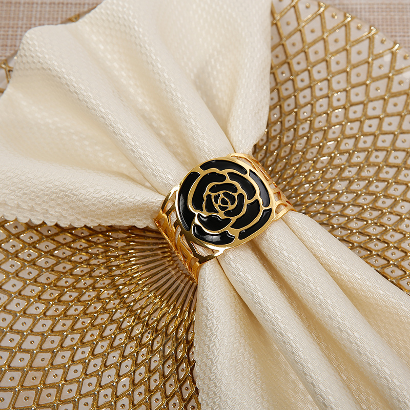 floral design napkin ring