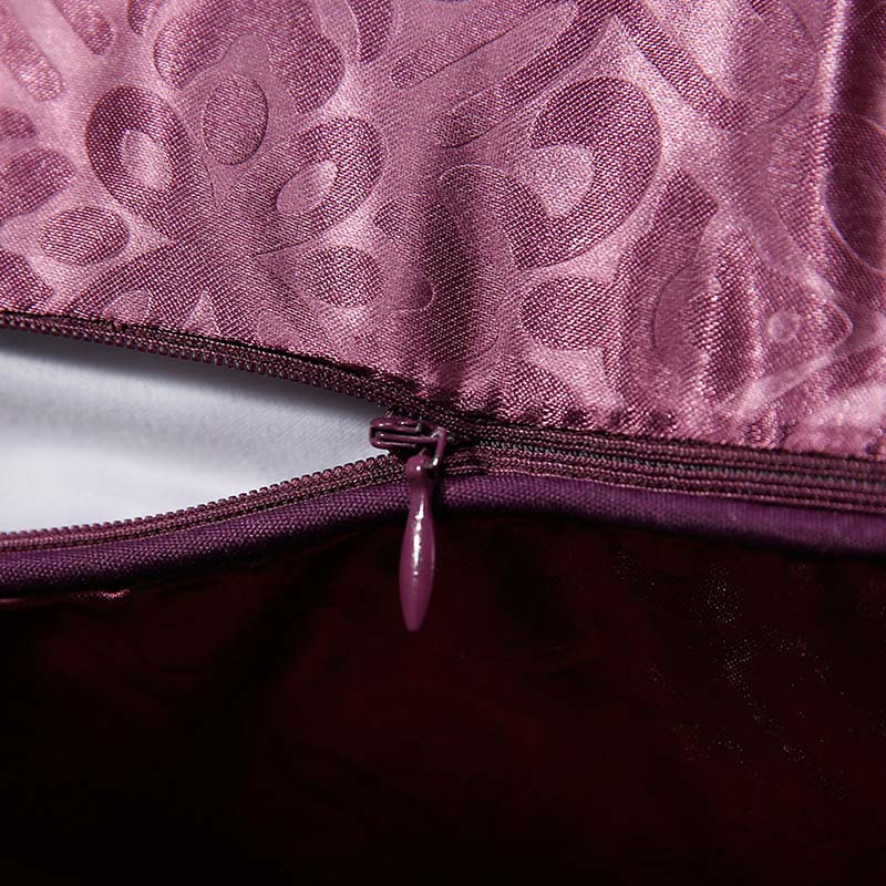zipper purple cushion cover